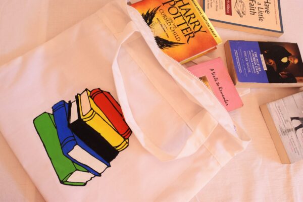 Hand Painted Nerd Tote Bag - Image 2