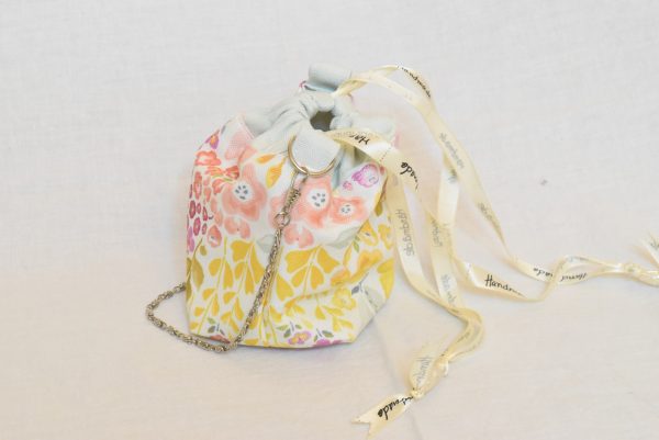 Mini Drawstring Pouch with Metal Strap - Image 3