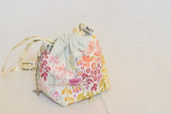 Mini Drawstring Pouch with Metal Strap - Image 2