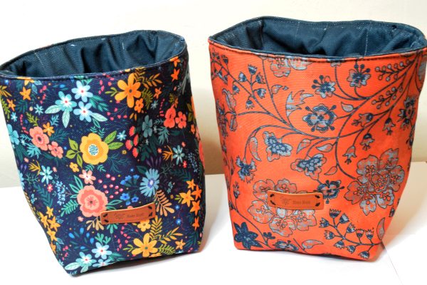Bakset\ Planter Orange Floral - Image 2