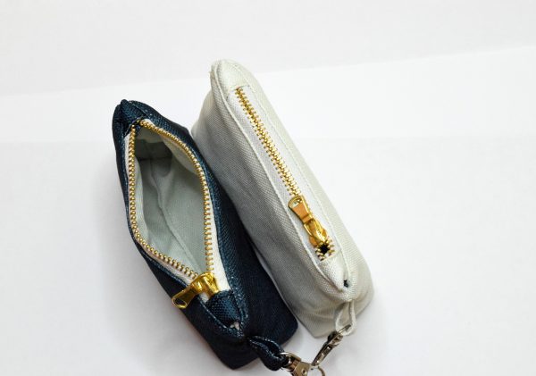 Mini Coin Pouch Dark Blue Plain - Image 2